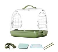 Bird Travel Carrier, Portable Clear Parakeet Cage, Breathable Bird Transport Bag with Removable Tray, Travel Accessories for Cockatiels, Conures, Parakeets, and Lovebirds