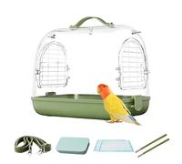 Bird Travel Carrier, Portable Transparent Pet Backpack, Removable Hamster Carrying Case, Breathable Bag with Comfy Mat, Abs Material, Ideal for Bird, Hamster, Small Pets