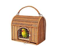 Bird Travel Carrier - Reptile Travel Carrier | Handle Carrying Sleeping Nest | All Season Washable Rattan Bird Carriers Travels Cage | for Lizard Leopard Gecko Spider Tortoise Snake Bunny