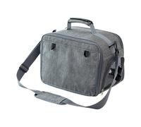 Bird Travel Carrier, Small Bird Bag, 15x11x9.8 Inches Travel with Standing Perch, Stainless Steel Tray, Crate with Grey Style, Portable Cage for Parrot Hiking Outdoor Camping