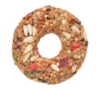 Bird Treats - Placas de entrenamiento, Visidern Snack Toy | Portable Natural Cereales Donut Teether, Enriquecimiento Amor Accesorios, Ejercicios de Pico Portátil, Jaula Amistosa Comida Alegría Para Lo