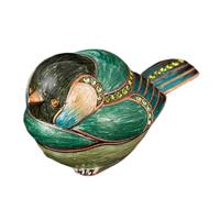 Bird Trinket Box - Enamel Jewelry Organizer Rhinestone Accent, Metal European Style Keepsake Container, Decorative Storage Case | Elegant Earring Necklace Ring Holder For Women Girls Travel Dresser