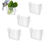 Bird Vegetable Cage Feeder - 4 Pack Anti-Spill Feeding Basket, Parrot Food Holder Accessories for Cockatiel, Conure, Macaw, Canary and Lovebird for Healthy Feeding at Home, 2.83x2.36x1.18 Inches