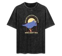 Bird Watching Goes Both Ways The Bourgeo Birds Aren't Real T-Shirt Printed tee Graphic Top for Men Black Shirt 3XL