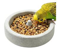 Bird Water Bowl Natural Pumice Stone Feeding Dish Beak Care Cup