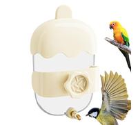 Bird Water Dispenser, Automatic Feeding Bottle, Drip Proof Cage Waterer, Clean Hydration Accessory for Cockatiels, Finches, Lovebirds, Canaries, 6.3x3.94x2.36 Inches, Beige, Green