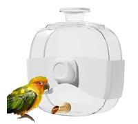 Bird Water Dispenser, Parakeet Water Feeder, 4.96x5.51x1.73 Inch and 450ml Capacity, Easy to Use, Automatic Bird Waterer for Parrots, Small Birds, Color White