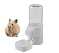 Bird Water Feeder, Automatic Parakeet Water Dispenser, transparente Pet Fountain Feeding Station with Hanging Design for Squirrel, Parrot, Finch, Bunny, Chicken, Cockatiels, Lovebirds, Color White
