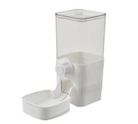 Bird Water Feeder, Food Dispenser, Easy Refill Large Capacity Secure Mount Space Saver Stable Weather Proof, Pet Feeding Container for Home Indoor Outdoor, Transparent