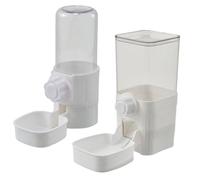 Bird Water Feeder, Food Dispenser, Easy Refill Large Capacity Secure Mount Space Saver Stable Weather Proof, Pet Feeding Container for Home Indoor Outdoor, Transparent