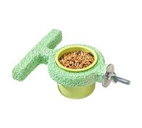 Bird Water Feeder For Cage - Birds Feeders Bowl with Perch, Easy Refill Food Bowls | Perfect For Cockatoo Parakeet Canary Cockatiel Conure Lovebird, Durable Cage Feeding Accessorys