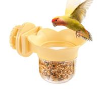 Bird Water Feeder For Cage - Coop Bowl Feeding Cup, Durable Bird Bowls with Clamp Attachment | Water and Food Dispenser For Conure, Canary, Macaw, Small Pets, Home, Pet Store