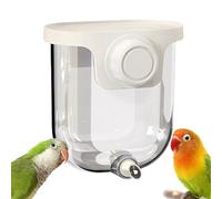 Bird Water Feeder, Parakeet Waterer, PP Cage Water Dispenser, 330ml Capacity, No-Drip Pin-Touch Valve, Mountable Design, Easy Refill, Perfect for Budgies, Parrots, Lovebirds, 4.21x4.33x3.15 Inches