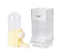 Bird Water Feeder, Parrot Drinking Dispenser, 3,46 x 2,83 x 7,28 pulgadas, Spill-Proof Automatic Bottle, Easy-Mount Design, Ideal para Parakeets, Lovebirds, Canarias, Finches, Cockatiels Use, White