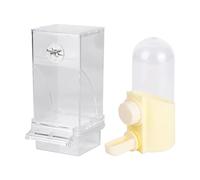 Bird Water Feeder, Parrot Drinking Dispenser, Spill-Proof Automatic Water Bottle, Easy Refill Bird Hydration Station, Transparent Container, for Parakeet, Cockatiel, Canary, Finch, Lovebirds, 400g ABS