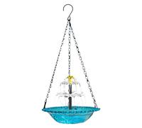 Bird Water Fountain - Solar Powered Bath Bowl, Outdoor Waterfall with Encouraging Visits, Bath Nest, Wildlife Magnet, Garden Accessory for Allowing Hummingbirds Finches and Songbirds to Enjoy Backyard