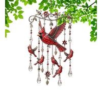 Bird Wind Chimes - Garden Decoration, Wind Chimes with Crystal Pendants, Avian Hanging Melodic Ornament | Sparkling Prism Outdoor Sun-Catcher Decorative Feathered Creature Tinkling Bells for Homeowner