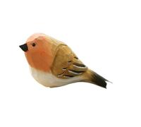 Bird Wood Statue Hand Carved Painted Small Wooden Statue Home Decor Accent