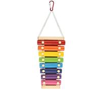 Bird Xylophone Toy - Wooden Musical Birds Toy, Vibrant Cage Hanging Plaything | Fun Parrot Training Toy Interactive Pet Entertainment, Lightweight Colorful Bird Cage Accessory Bird Music Toy