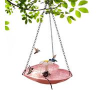 Birdbath Fountain Solar Power - Hangable Feeder Outdoor Decor,Outside Birdbath Fountain for Patio,for Backyard Lawn Balcony Feeding Bathing Birdwatching Landscaping