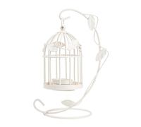 Birdcage Candle Lantern, Metal Birdcage Candle Holder Hollow out (White)