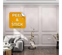 Birdeco Juego de 3 molduras de pared para despegar y pegar, paneles de revestimiento listos para montar, moldura precortada para decoración de pared interior, bricolaje, prefabricados (6 marcos)