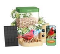 Birdfy Comedero inteligente para pájaros con cámara de cámara lenta, comedero para pájaros con doble visión nocturna, reconocimiento de inteligencia artificial, impermeable IP66 para amantes de los