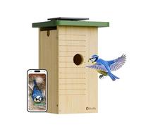 Birdfy Pajarera con cámara, nido con cámara, cámara de 2 millones de píxeles, para exteriores, observación en tiempo real de la construcción de nidos y cría de aves, detección de comportamiento de