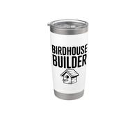 Birdhouse Builder - Entusiasta de la artesanía para los amantes del bricolaje Vaso térmico de acero inoxidable de doble pared