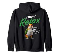 Birdkeeper Bird Dueño Parrot Relax White Bellied Caique Sudadera con Capucha