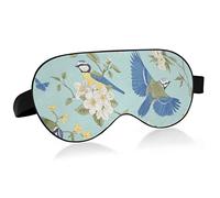 Birds and Flowers Chinoiserie Sleep Eye Mask, Sleeping Mask & Blindfold con diadema elástica Soft Comfort Eyeshade Sleep Cover para viajes, yoga, siesta