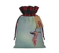 Birds Autumn 1 bolsa con cordón, 4.7 x 6.9 pulgadas, para regalos, viajes y uso diario con etiquetas de regalo de papel kraft