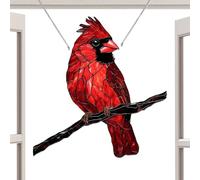 Birds for Crafts - de Navidad, 2D Flat Acrylic Colgante, decoración de pájaros navideños, decoración de pájaros y decoración para jardín, Ventana o de Invierno, Vacaciones en casa