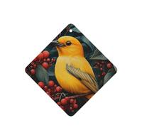 Birds in Fruit Trees - 4 tarjetas ambientadoras para coche, desechables, para vehículos, aroma a lavanda