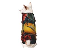 Birds in Fruit Trees - Sudadera con capucha para perro, ropa de poliéster suave y transpirable para perros pequeños, medianos y grandes