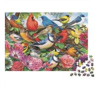 Birds in Garden Scene 1000 Piezas De Rompecabezas para Adultos, Rompecabezas Adultos, Juego Familiar Regalos Creativos 38x26cm/1000pcs