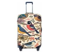 Birds in My Garden - Funda protectora elástica para maleta, aprobada por la TSA, de 18 a 32 pulgadas, color negro, M, Black, XL, Clásico