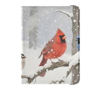 Birds in Snowy Safari - Funda de piel para pasaporte, funda de pasaporte oculta para hombre, accesorios imprescindibles para viajes