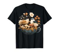 Birds In Teacup Cottagecore Estética Naturaleza Amantes Diseño Camiseta