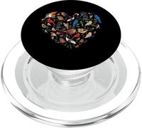 Birds Lover Heart Bird Watching Men Women Kids PopSockets PopGrip para MagSafe