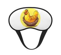 Bird's Nest - Antifaz para dormir con diseño de pollo dorado, poliéster suave, antiluz, elegante, adecuado para hombres y mujeres, para el trabajo diario y viajes al aire libre.