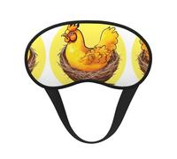 Bird's Nest - Antifaz para dormir con estampado de pollo dorado, bloqueador de luz, cómodo, ideal para viajes, camping, meditación y yoga