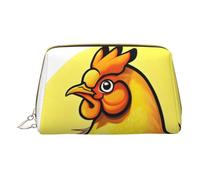 Bird's Nest Golden Chicken - Bolsa de cosméticos portátil y bolsa de cosméticos de viaje, unisex, cierre de cremallera, adecuada para uso diario, White, Talla única