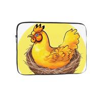 Bird's Nest Golden Chicken - Bolsa para laptop, práctica a prueba de golpes, impresión elegante de 10 pulgadas, para viajes de negocios, trabajo y oficina