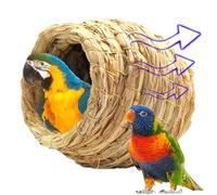 Birds Nest Paja - Caja de anidación transpirable Parket | Hout de pájaro de fibra natural, de jaula de pájaro cómodo, casa de refugio de paja colgante, punto de descanso tejido a mano para