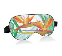 Birds of Paradise Flower Sleep Mask Lightweight Soft Breathable Eye Mask with Adjustable Strap Blackout Eye Mask for Women Men for Travel Night Sleeping