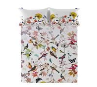 Birds of Paradise Sábana Incluye 1 Unidad Multicolor, 210x270 cm (Cama 135/140), 100% Algodón, Calidad de 150 Hilos