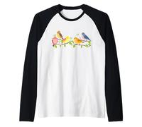Birds On A Branch Bird Watcher Bird Watching Birding Camiseta Manga Raglan