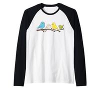 Birds On A Branch Bird Watcher Bird Watching Birding Camiseta Manga Raglan