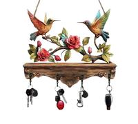 Birds On Branch Wall Hook Rack Key Decorative Key Pared Rack para sombreros, llaves, toallas, percha de ropa para la sala de estar dormitorio de sala de estar